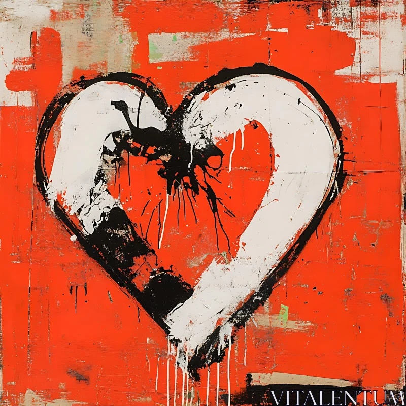 AI ART Expressive Heart in Bold Colors