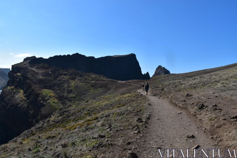 Madeira's Rugged Pathway Adventure Free Stock Photo