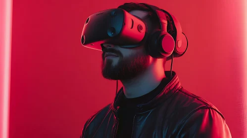 Man with VR headset