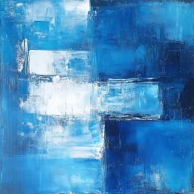 Textured Blue Abstract Canvas