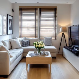 Minimalist Living Room with White Sofa