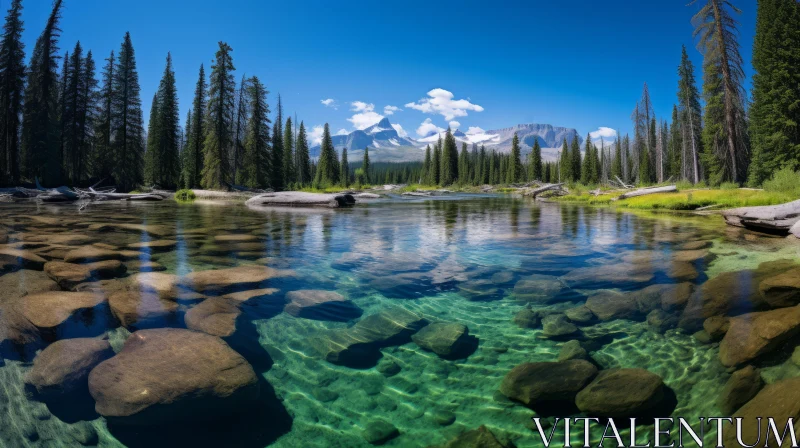 Graceful Flow: A Captivating Nature Wonders Photograph AI Image