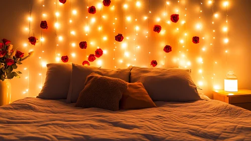 Cozy Bedroom Decor with Warm Lighting