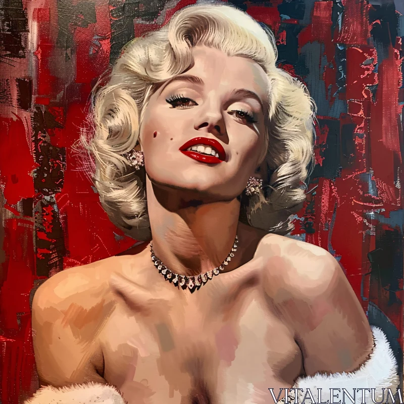 AI ART Marilyn Monroe Iconic Glamour Portrait