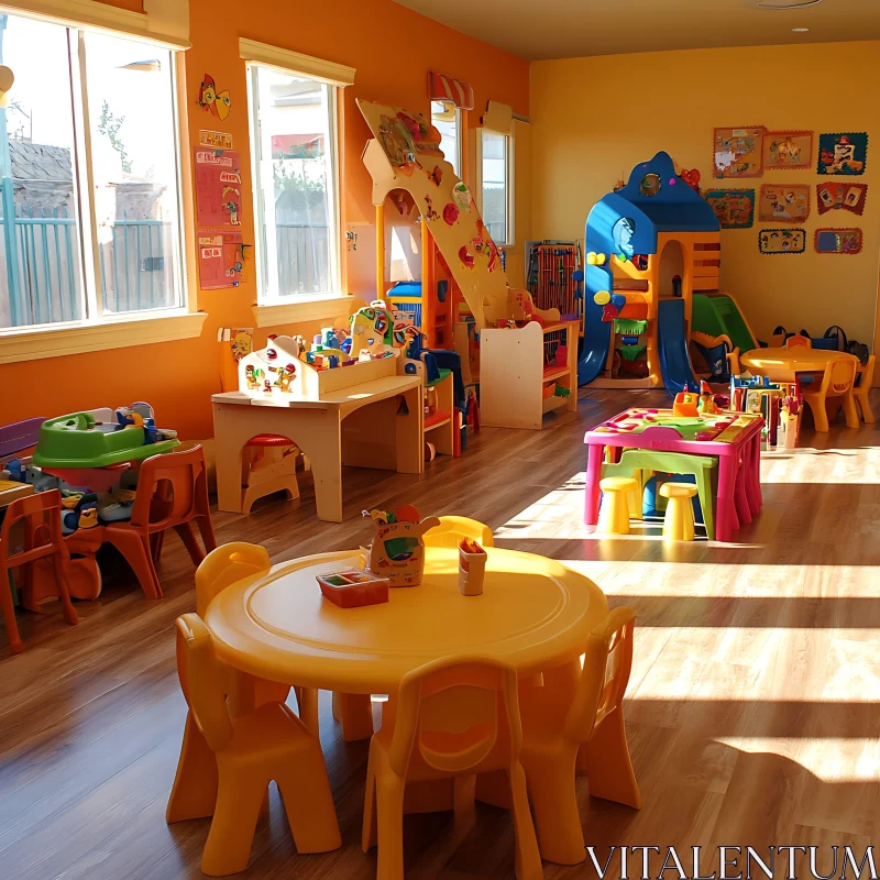 AI ART Bright and Cheerful Kids Playroom Design