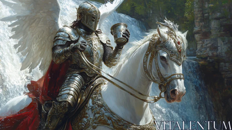 AI ART Ethereal Knight with Chalice