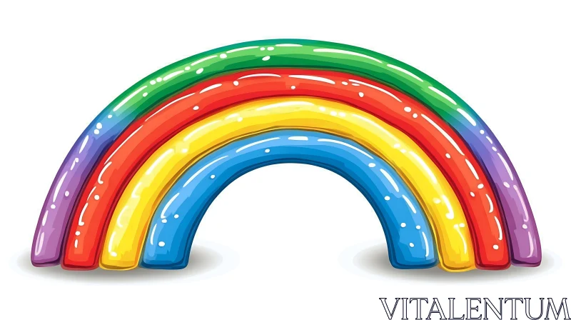 Colorful Rainbow Arch Design AI Image