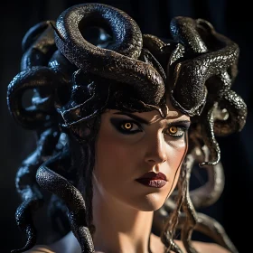 Serpentine Gaze: A Medusa Portrait