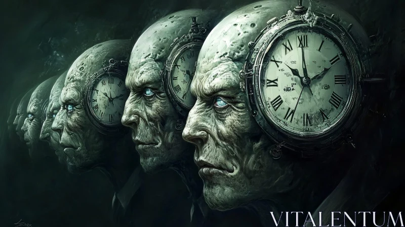 AI ART Eerie Depiction of Aging Through Clock Faces