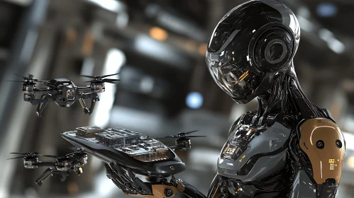 Advanced Robot Holding Drones