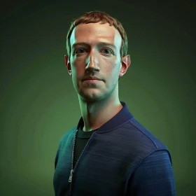 Detailed Mark Zuckerberg Portrait