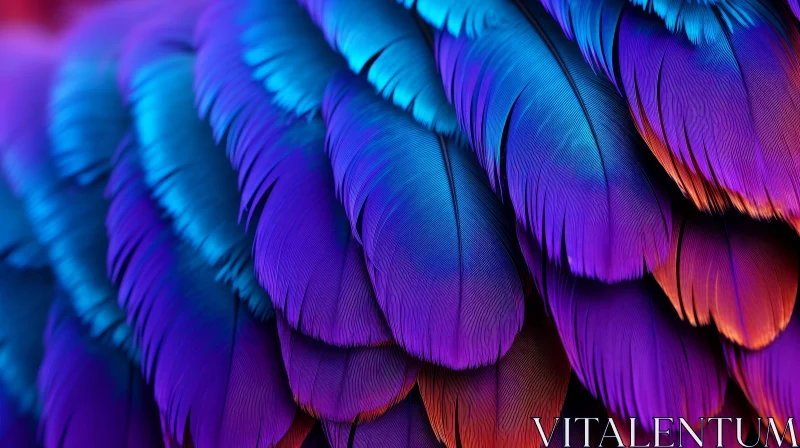 Colorful Feathers: Exotic Bird Plumage Wallpaper AI Image
