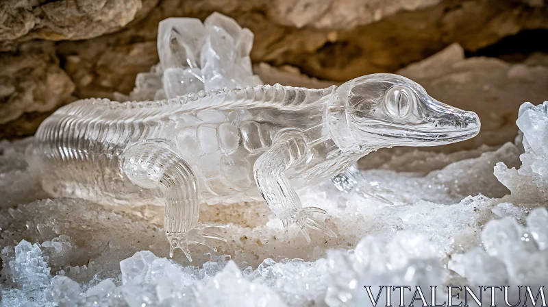 AI ART Iguana Crystal Art