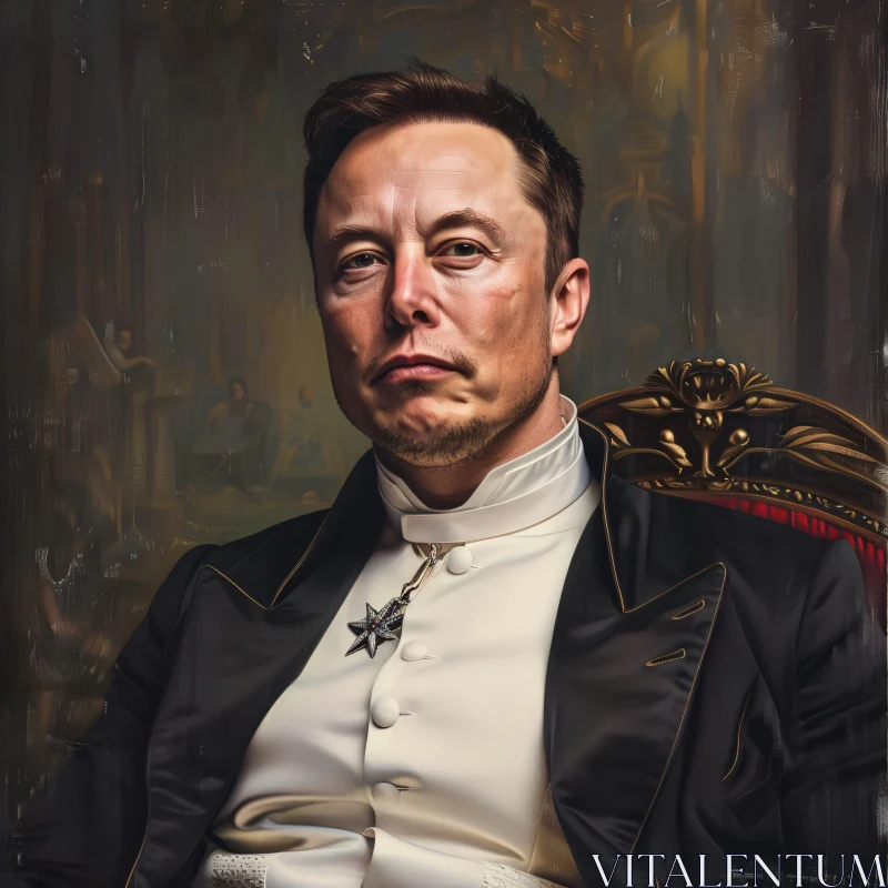 Elon Musk Classic Portrait AI Image