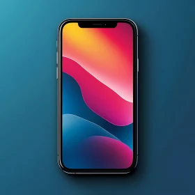 Colorful Gradient on Sleek Smartphone Device