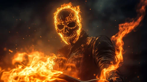 Flaming Skull Rider