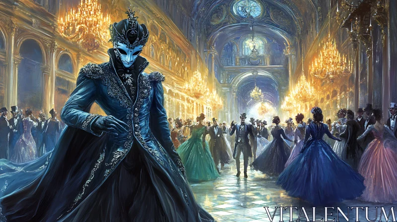 Masquerade Ball Painting AI Image