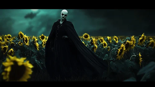 Dark Elf in Golden Field