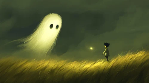 Ghostly Apparition in the Golden Field