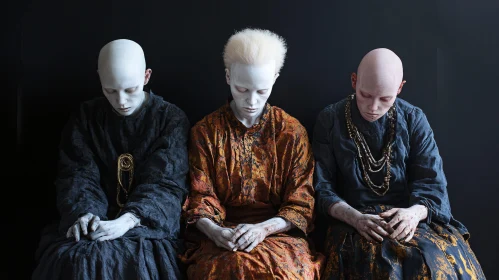 Three Figures in Quiet Contemplation