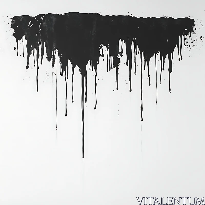 AI ART Black Drip Art