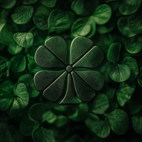 Four-Leaf Clover with Detailed Texture