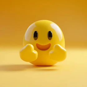 Smiling Emoji with Positive Gesture