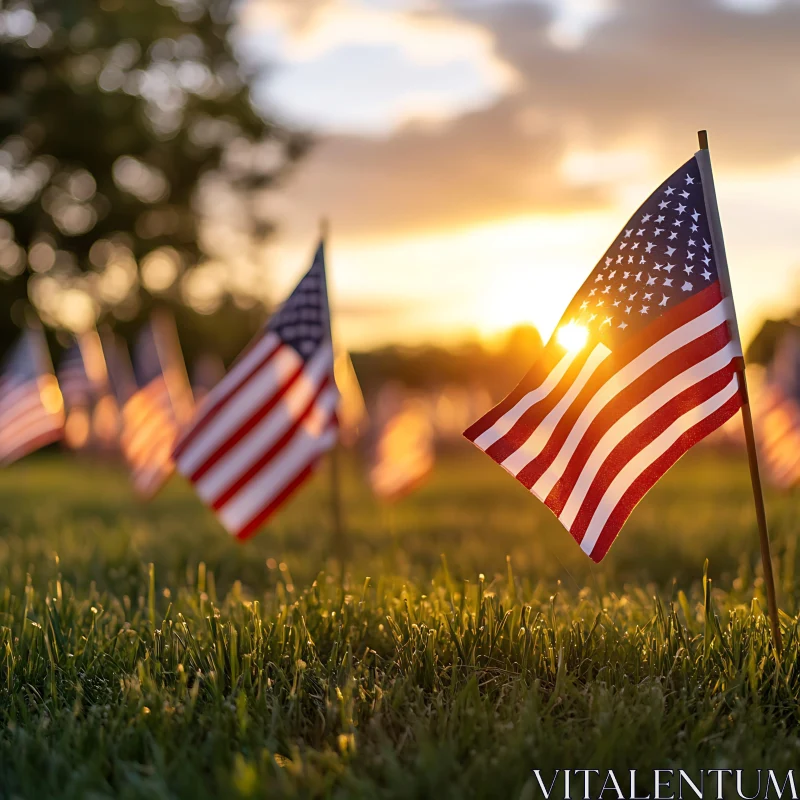 Field of Flags AI Image