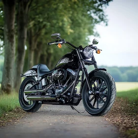 Classic Motorcycle in Nature