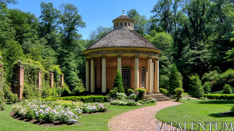 AI ART Picturesque Pavilion Surrounded by Greenery