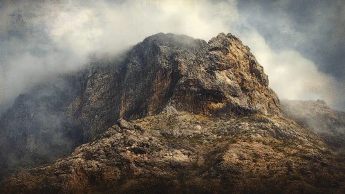 Rugged Mountain Landscapes with Ethereal Clouds