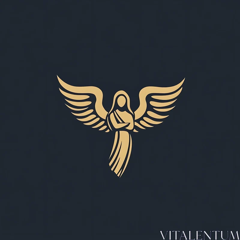 Elegant Angel Wings Graphic Design AI Image