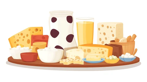 Variety of Cheese and Dairy