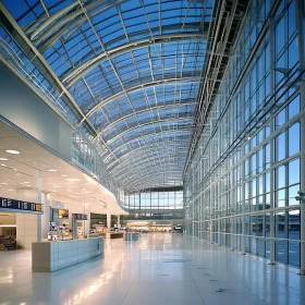 Spacious Airport Terminal with Natural Light