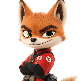 Animated Fox Portrait