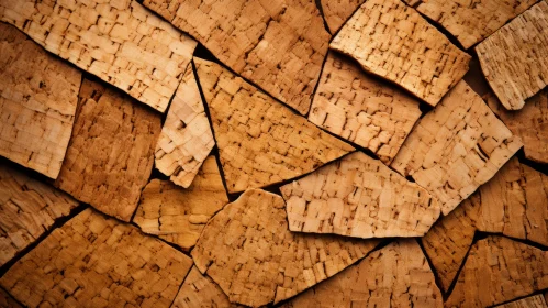 Nature-Inspired Cubist Wood Wallpaper
