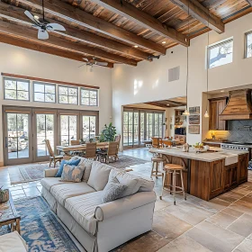 Spacious Open-Plan Living and Kitchen Area
