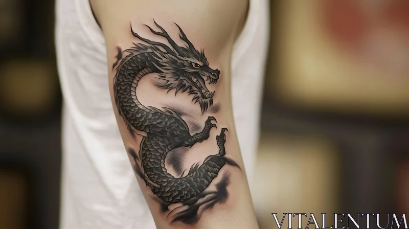 Intricate Dragon Tattoo Design AI Image