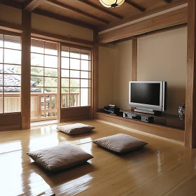 Zen Interior Design with Wooden Accents