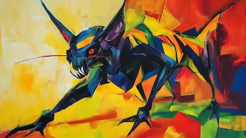 Colorful Abstract Creature Artwork