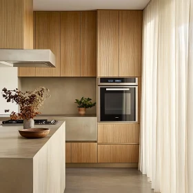 Modern Kitchen Interior with Natural Elements