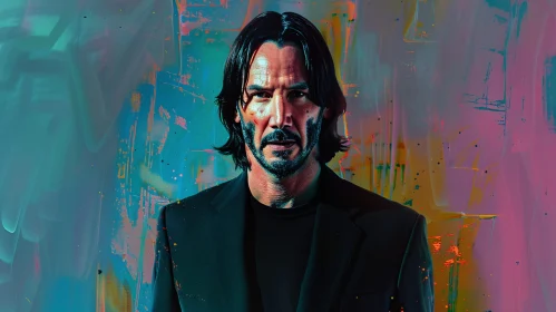 Abstract Art Featuring Keanu Reeves