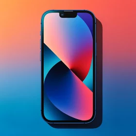 Mobile Phone with Abstract Color Display