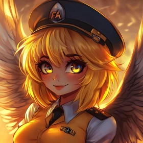 Golden Angel Pilot Anime Style