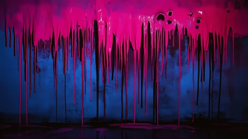 Magenta and Blue Abstract Art