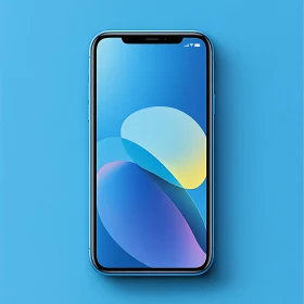 Sleek Mobile Device with Blue Background