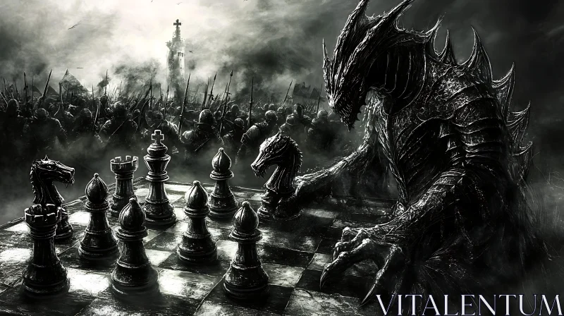 AI ART Chess Game of Dragon