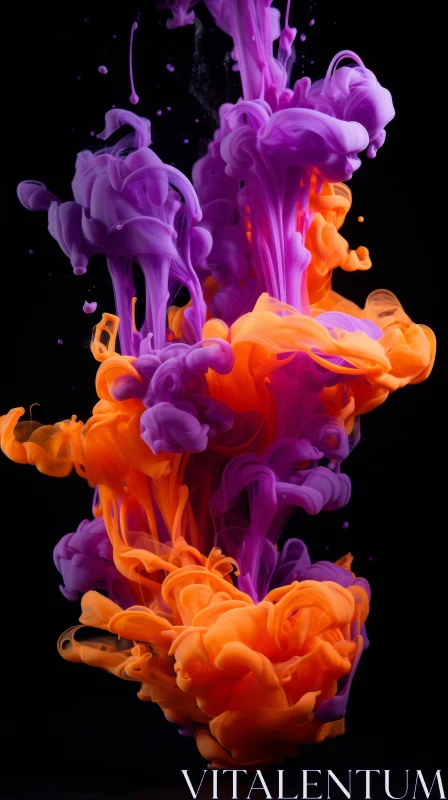 Abstract Art: Bold Color Splash with a Twist of Water Aesthetics AI Image
