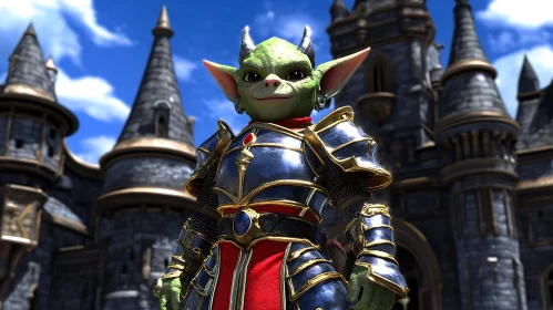 Goblin Knight in Front of Castle