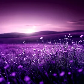 Lavender Meadow at Twilight